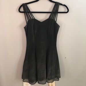 Vintage gray sparkly skater dress